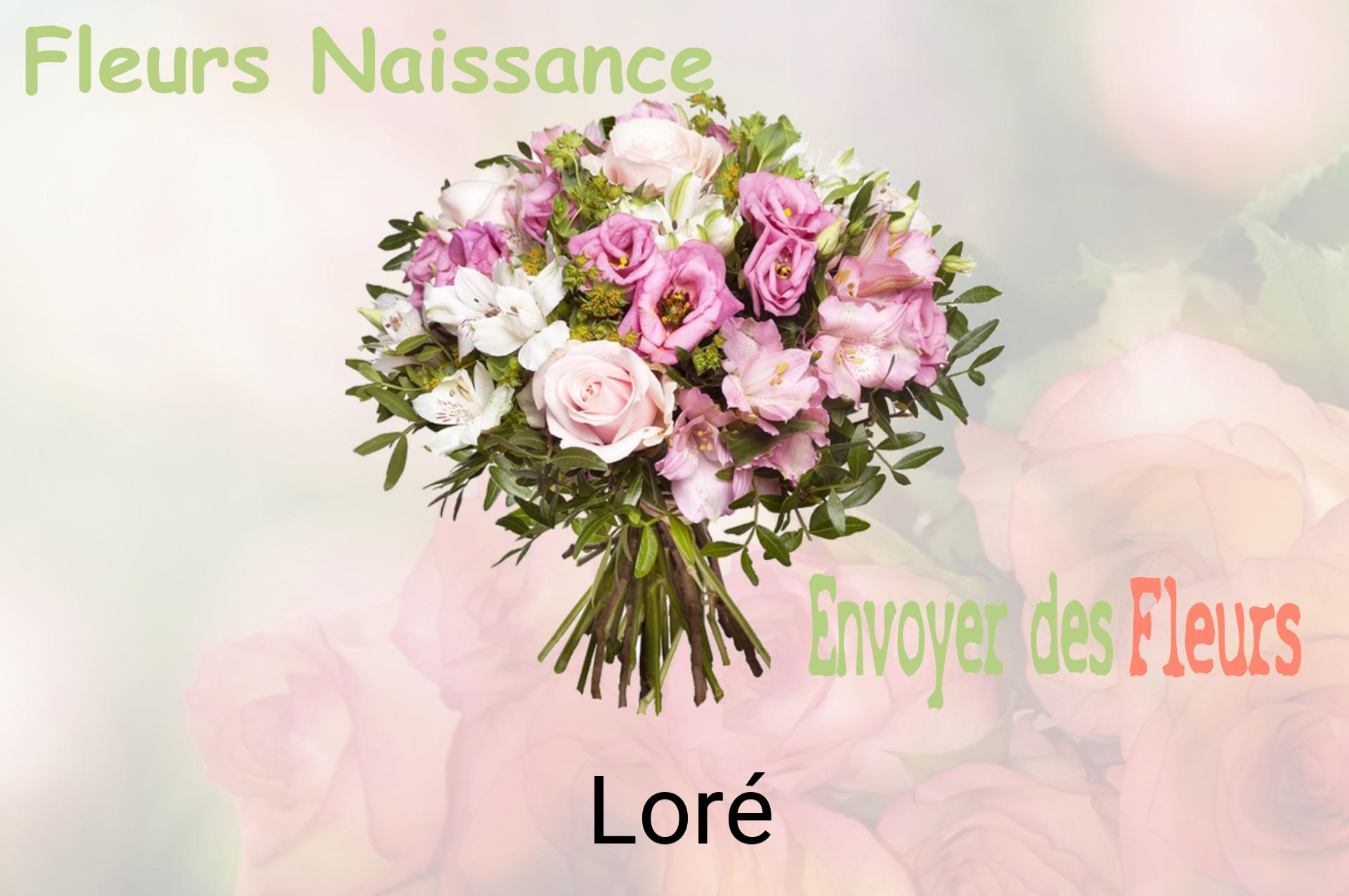 Bouquet de fleurs de naissance livré à Loré