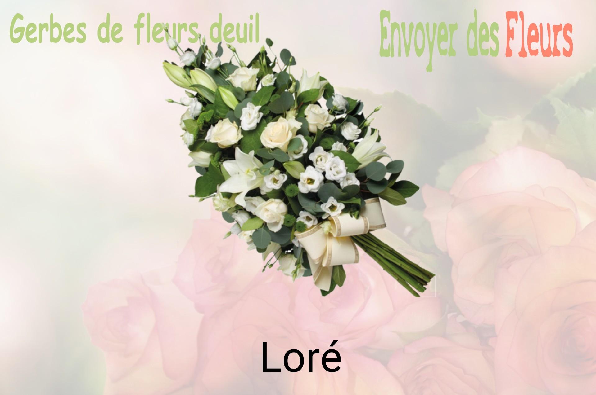 Gerbe de fleurs de deuil livrée à Loré